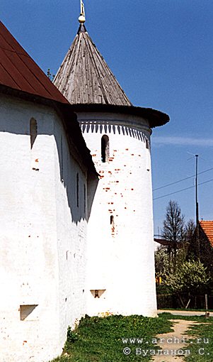 Borovsk district. Borovsk. Pafnouty-Borovsk Monastery. Round Tower. XVI 