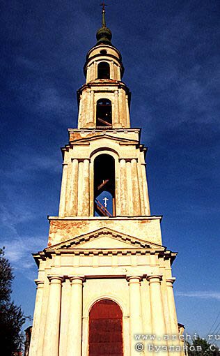 Kaluga. Belfry of Church of Cosma and Damian, the Almsmen. XVIII 