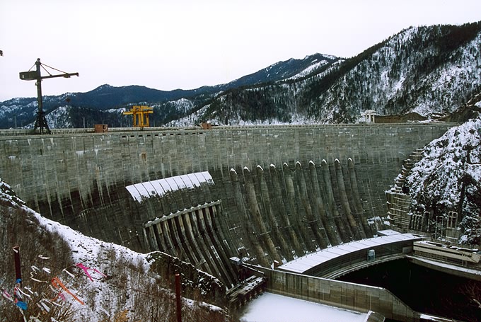 Shushenskoye. Sayano-Shushenskaya hydroelectric power station. 