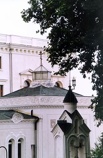 Yalta district. Livadiya. Livadiysky Palace. Church.  N.P.Krasnov