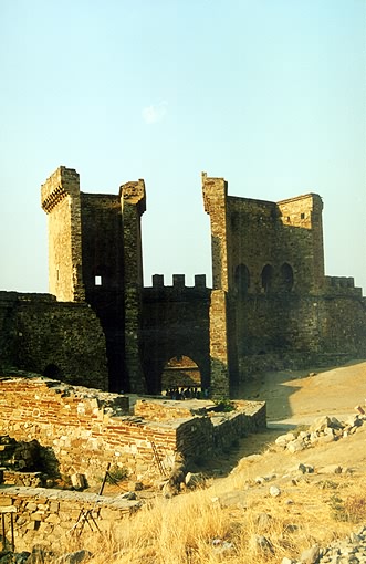 Sudak district. Sudak. Genuazskaya (Genoa) Fortress. Main Gate. XIV-XV