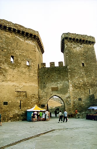 Sudak district. Sudak. Genuazskaya (Genoa) Fortress. Main Gate. XIV-XV