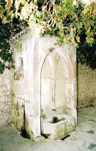 Bakhchisaray district. Bakhchisaray. Khan's Palace. Church. Fountain.