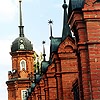 Volokolamsk district. Volokolamsk. The wall of complex of churches. XIX