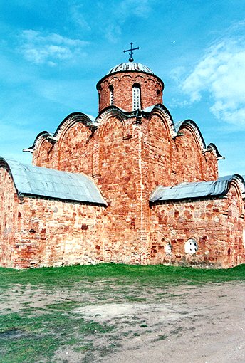 Novgorod district. Veliky Novgorod. Transfiguration Church in Kovalev. XIV