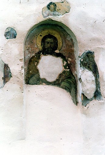 Novgorod district. Veliky Novgorod. Church of Ivan on Opoki. Fragment. XV