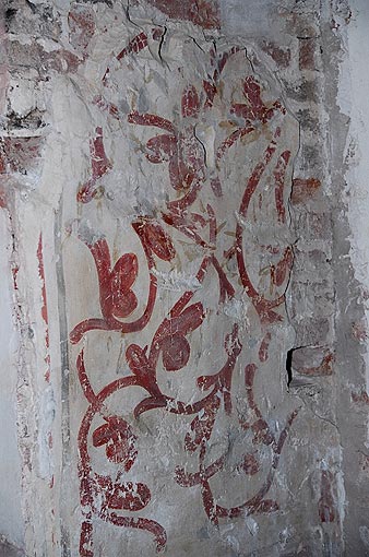 Novgorod district. Veliky Novgorod. Transfiguration Church in Kovalev. Interior. XIV