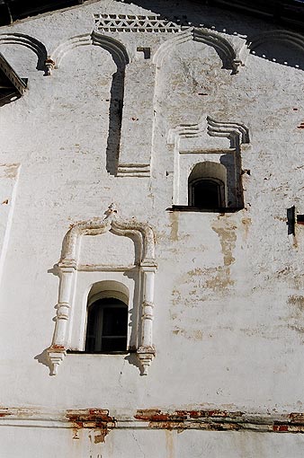 Novgorod district. Veliky Novgorod. Derevyanitsky Monastery. Assumption Church. Fragment. XVIII