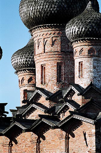 Novgorod district. Veliky Novgorod. Monastery of Holy Spirit. Trinity Church. Fragment. XVI