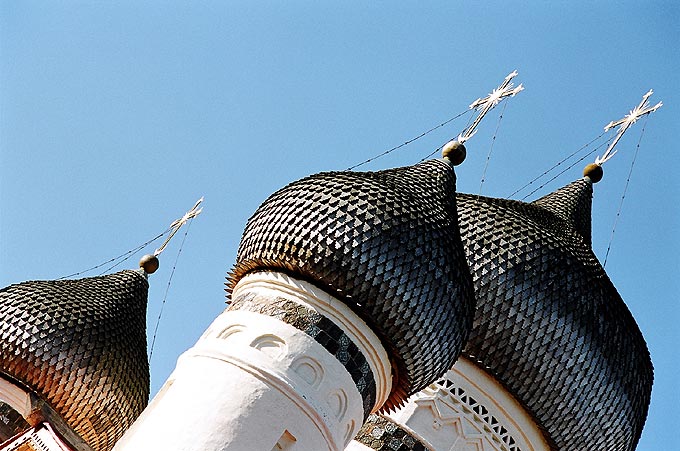 Novgorod district. Veliky Novgorod. Church of Feodor Stratilat, the Great Martyr, on Schirkova street. Fragment. XIII