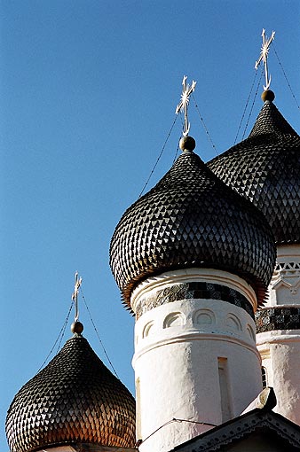 Novgorod district. Veliky Novgorod. Church of Feodor Stratilat, the Great Martyr, on Schirkova street. Fragment. XIII