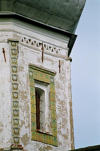 Novgorod district. Veliky Novgorod. Trinity Church at Redyatina street. Fragment. XIV 