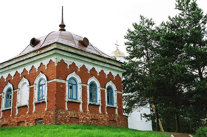 Novgorod district. Veliky Novgorod. Cells on Perynsky Skit. XIX