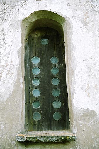 Novgorod district. Veliky Novgorod. Annunciation  Church at village Arkazhi. Fragment. XII