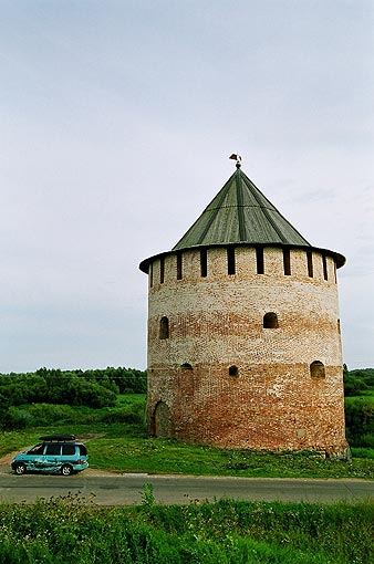 Novgorod district. Veliky Novgorod. Ostrog. Belaya (White) Tower. XIV