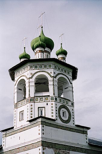 Novgorod district. Vyazhischi. Vyazhisky Monastery. Church of John the Theologian. Belfry. XVII