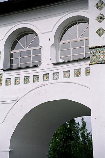 Novgorod district. Vyazhischi. Vyazhisky Monastery. Church of John the Theologian. Fragment. XVII