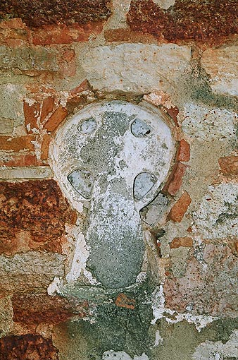 Novgorod district. Veliky Novgorod. Church on Myachina. Fragment. XV