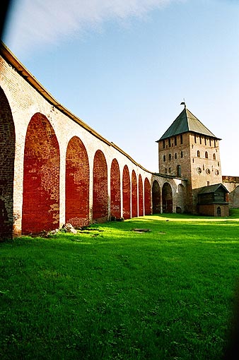 Novgorod district. Veliky Novgorod. Kremlin. Tower.