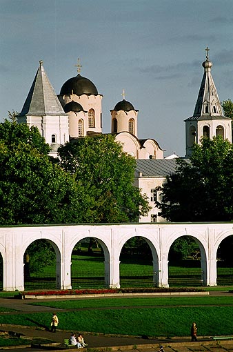 Novgorod district. Veliky Novgorod. Yaroslav's Yard. Cathedral of Nicolas. XII