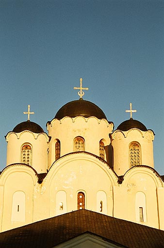 Novgorod district. Veliky Novgorod. Cathedral of Nicolas on Yaroslav's Site. XII