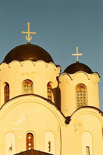 Novgorod district. Veliky Novgorod. Cathedral of Nicolas on Yaroslav's Site. XII