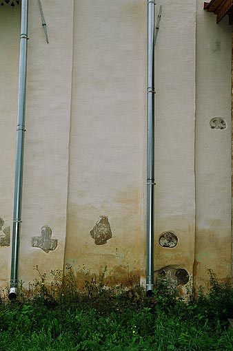 Novgorod district. Veliky Novgorod. Church of Feodor Stratilat, the Great Martyr, on Schirkova street. Fragment. XIII