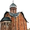 Novgorod district. Veliky Novgorod. Church of Saint Apostles Peter and Paul in Kozhevniki. XV