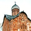 Novgorod district. Veliky Novgorod. Church of Saint Apostles Peter and Paul in Kozhevniki. XV