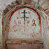 Novgorod district. Veliky Novgorod. Transfiguration Church in Kovalev. Interior. XIV