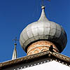 Novgorod district. Veliky Novgorod. Derevyanitsky Monastery. Assumption Church. Fragment. XVIII