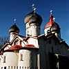 Novgorod district. Veliky Novgorod. Church of Feodor Stratilat, the Great Martyr, on Schirkova street. XIII