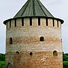 Novgorod district. Veliky Novgorod. Ostrog. Belaya (White) Tower. XIV