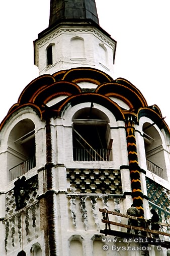 Solikamsk district. Solikamsk. Belfry of complex of churches. Fragment. XVIII