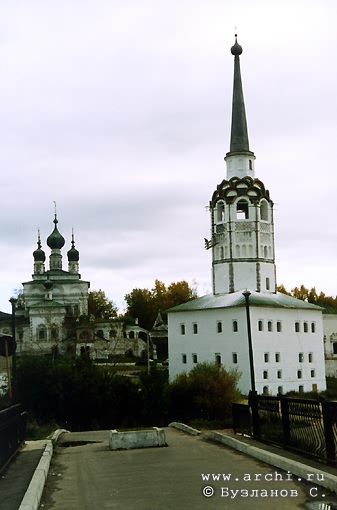 Solikamsk district. Solikamsk. Belfry of complex of churches. XVIII