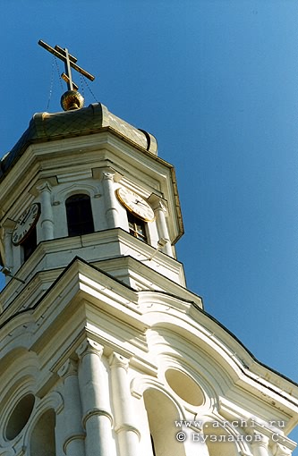 Rostov district. Rostov-na-Donu. Church of Nativity of the Virgin. Bell-tower. Fragment. XIX A.Kampioni