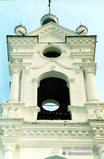 Kasimovsky district. Gusevsky country church-yard. Belfry. Fragment. XIX