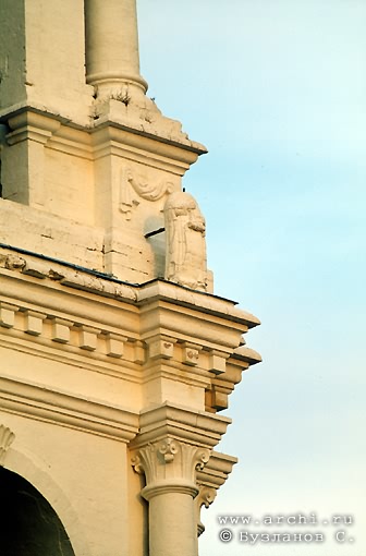 Kasimovsky district. Gusevsky country church-yard. Belfry. Fragment. XIX