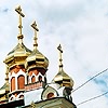 Samara district. Samara. Monastery of Iverskaya Icon of the Virgin. Church of the Jerusalem Virgin.  T.Khilinsky