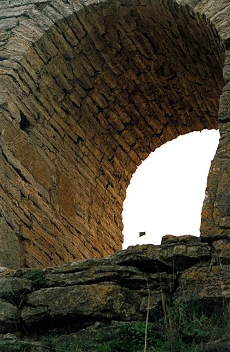 Volhovsky district. Staraya Ladoga. Ladozhskaya fortress. Fragment of the wall. XVII