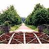 Strelna. Iron small bridge in the park. XIX B.F.Rastrelli