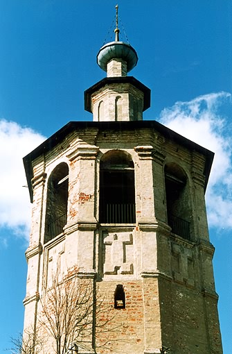 Ostashkovsky district. Ostashkov. Zhiteny monastery. Belfry of Church of Smolensk Icon of the Virgin. XVIII