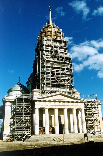 Ostashkovsky district. Nil's Hermitage. Monastery of Nil's Hermitage. Epiphany Cathedral. XIX