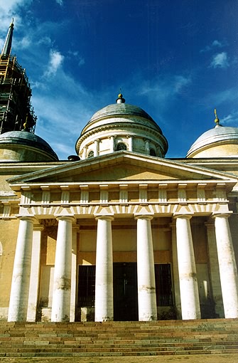 Ostashkovsky district. Nil's Hermitage. Monastery of Nil's Hermitage. Epiphany Cathedral. XIX