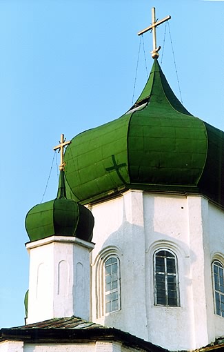 Tyumen district. Tyumen. Trinity Monastery. Church of Saint Apostles Peter and Paul. Fragment. XVIII F.Leschinsky