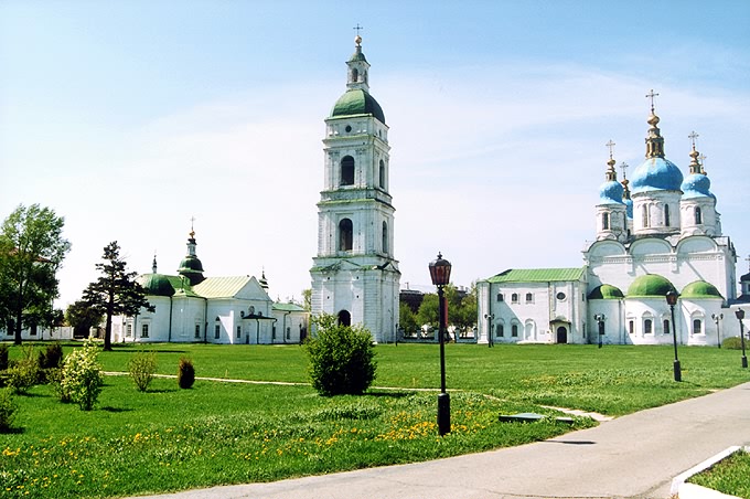 Tobolsk district. Tobolsk. Tobolsk Kremlin. Yard of Sophia. XVII-XIX