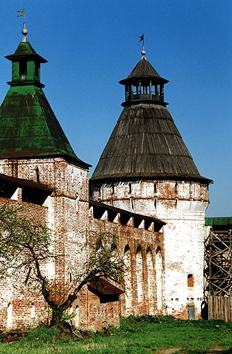 Borisoglebsky district. Borisoglebsk. Borisoglebsky monastery. Tower.  XVII